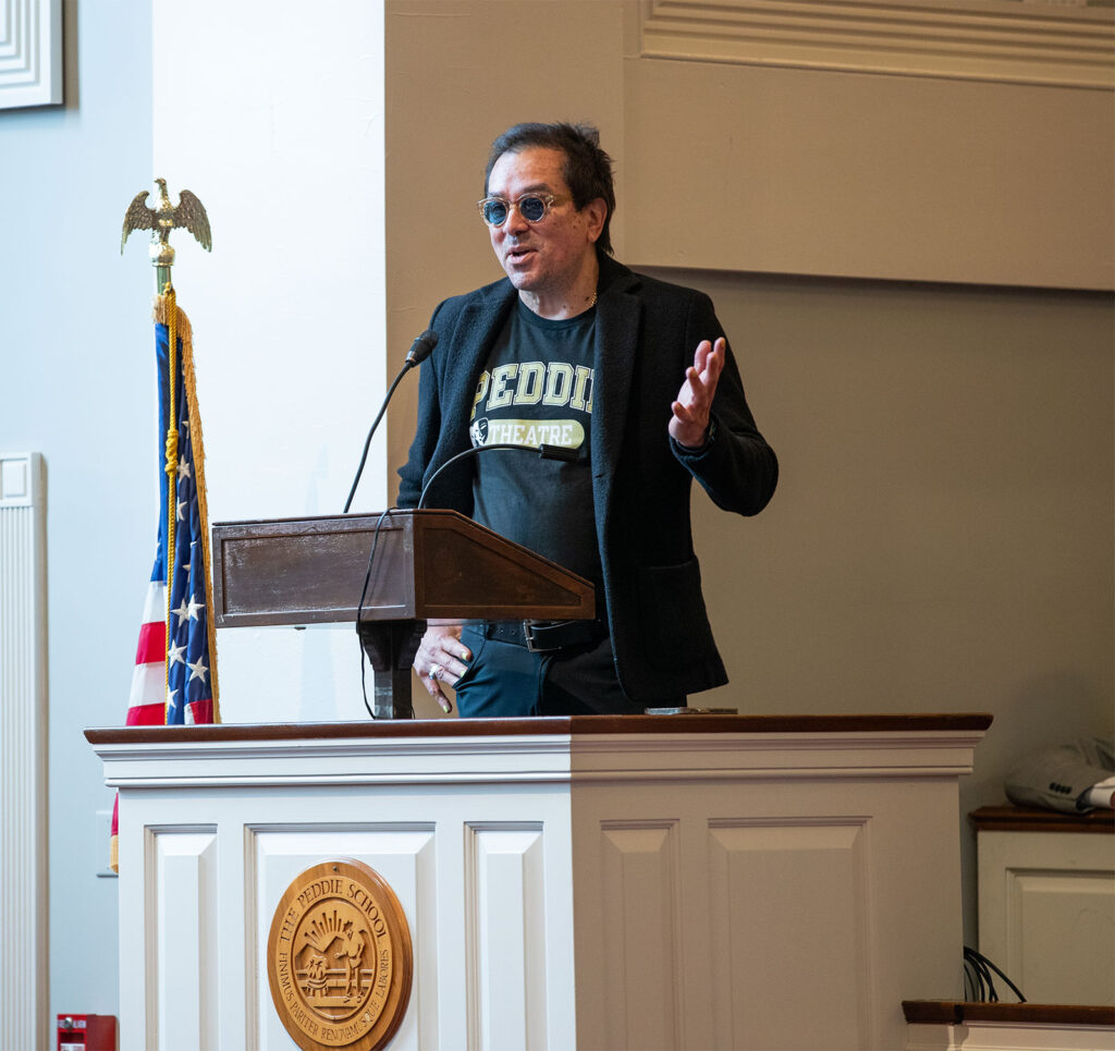Roger Durling speaking in chapel
